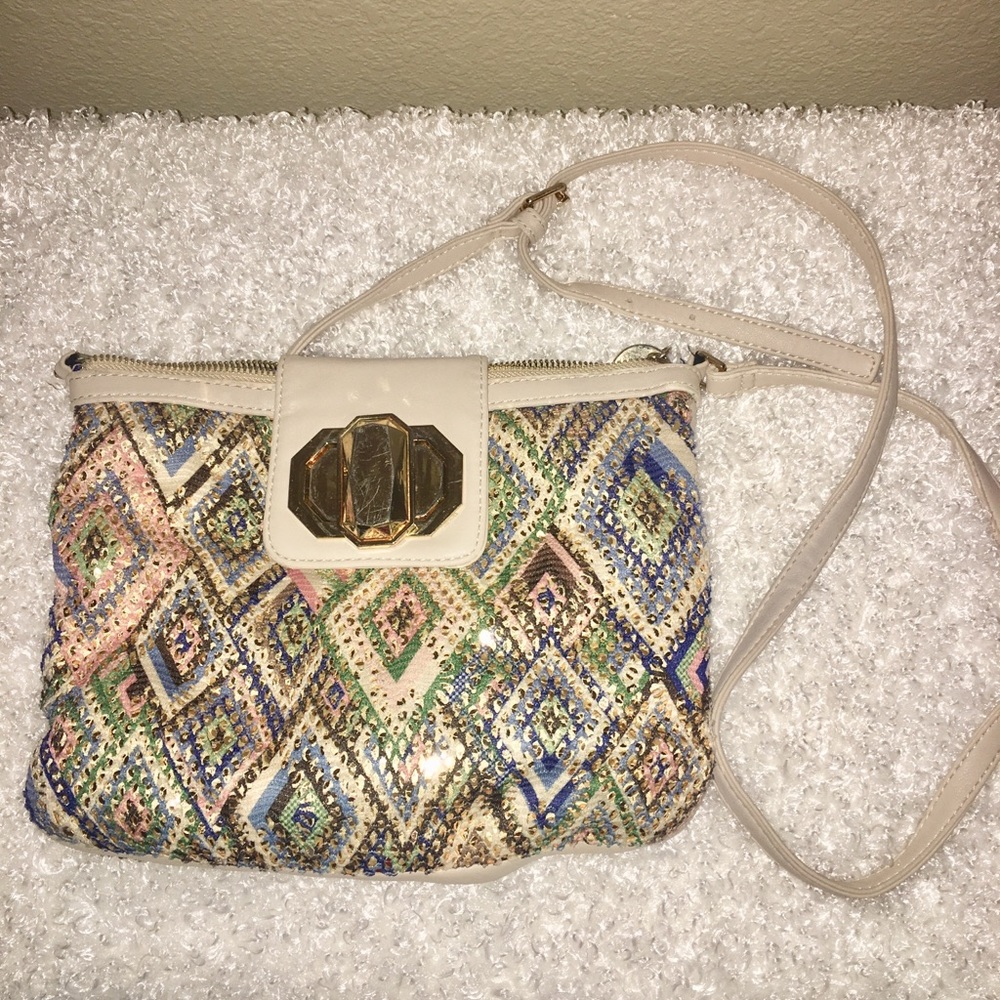 Deux Lux Sequin adorned multicolor Crossbody